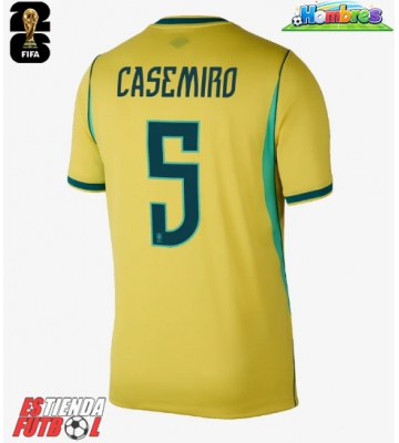 Brasil Casemiro #5 Primera Equipación Mundial 2026 Manga Corta